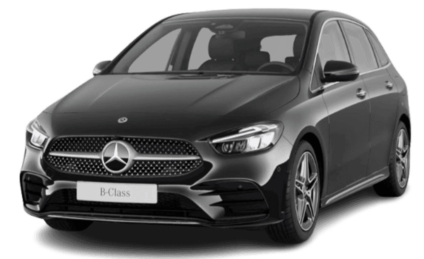 Mercedes Classe B taxi premium à Paris, véhicule compact et confortable pour des trajets quotidiens haut de gamme.